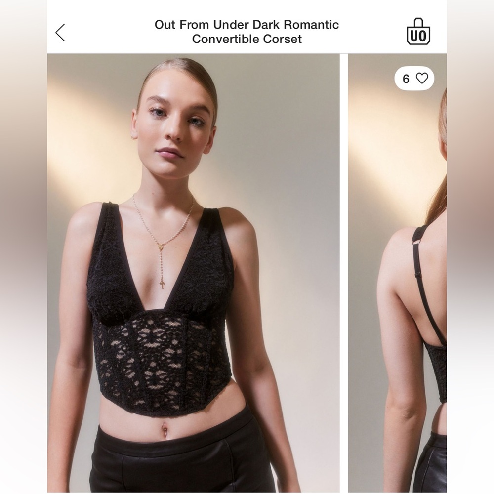 Black Lace Corset Top